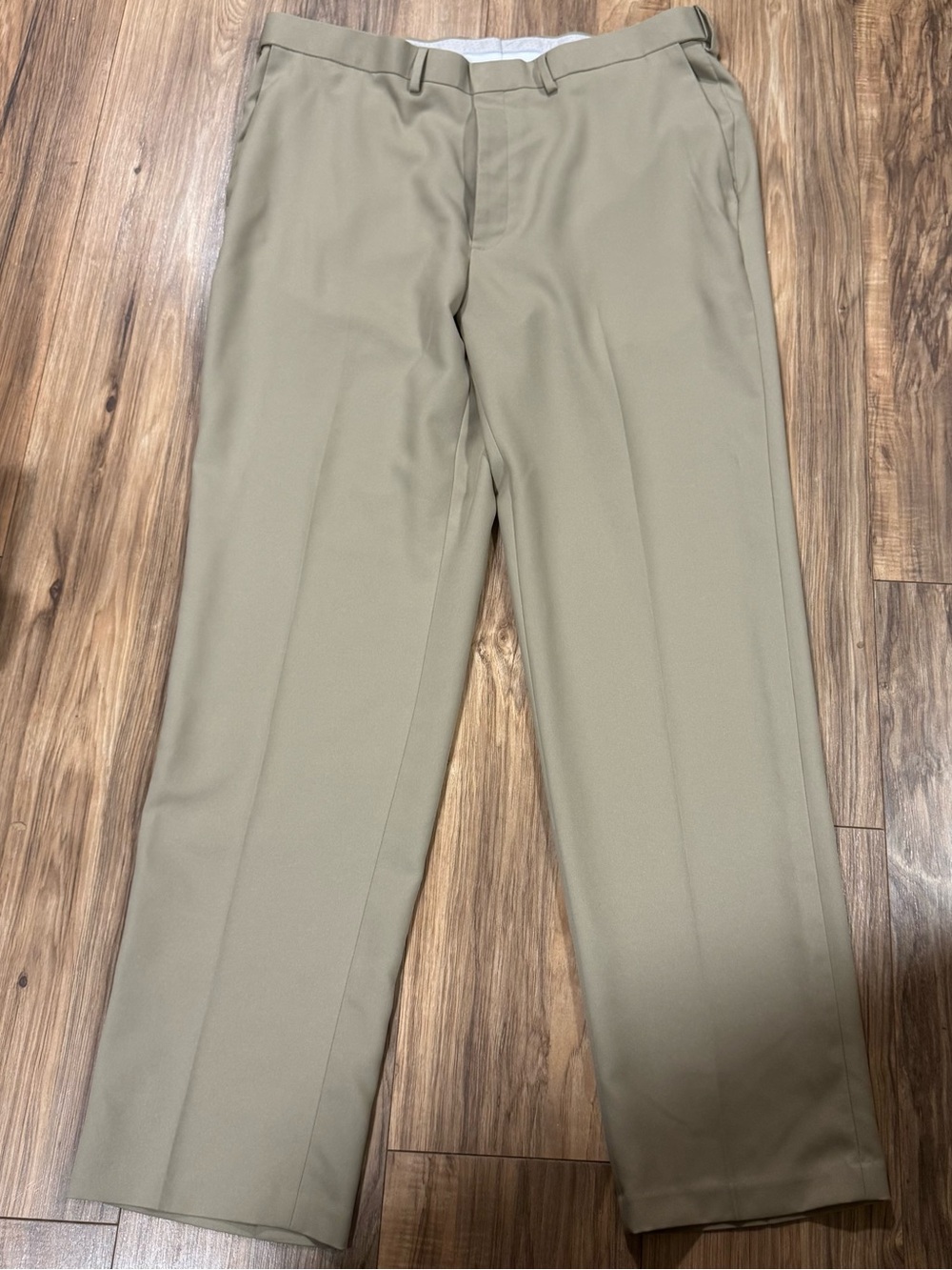 Saddlebred Khaki Dress Pants Mens 38x32 Comfort Waist Straight Fit RN#31104